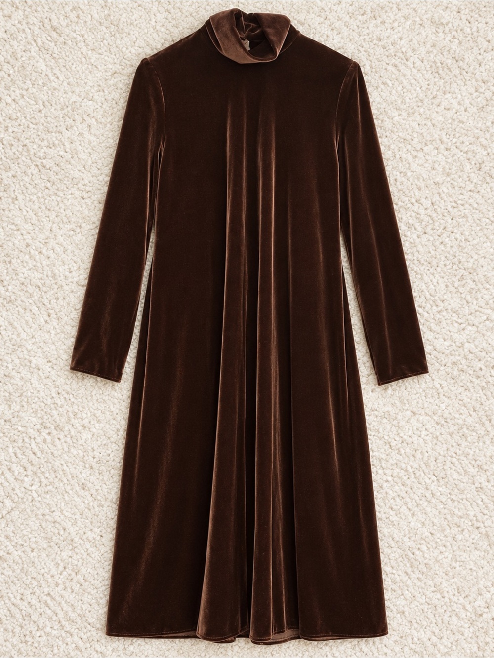 Vintage Jessica Howard Chocolate Brown Velvet Whimsigoth Dress Size 12